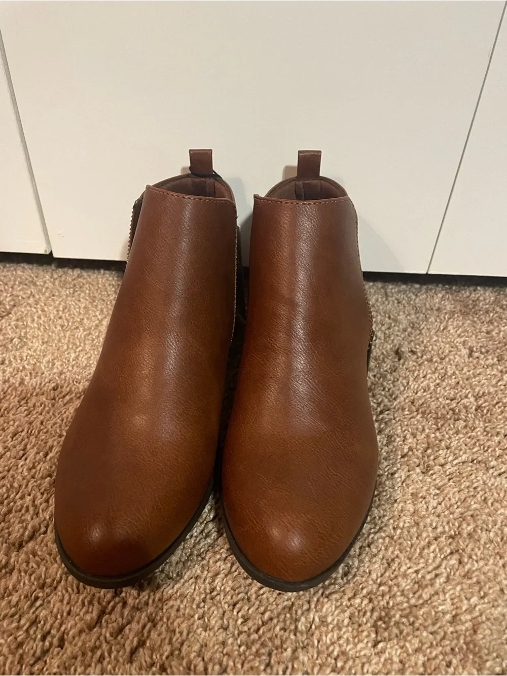 Sonoma Chestnut Brown Side-Zip Ankle Booties